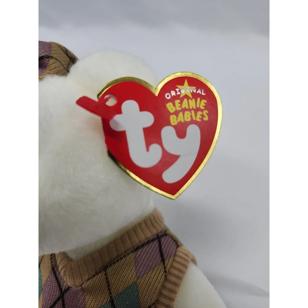 TY Beanie Baby TOUR TEDDY the PGA Golf Bear (9 inch) NWT Stuffed Teddy Dad Gift